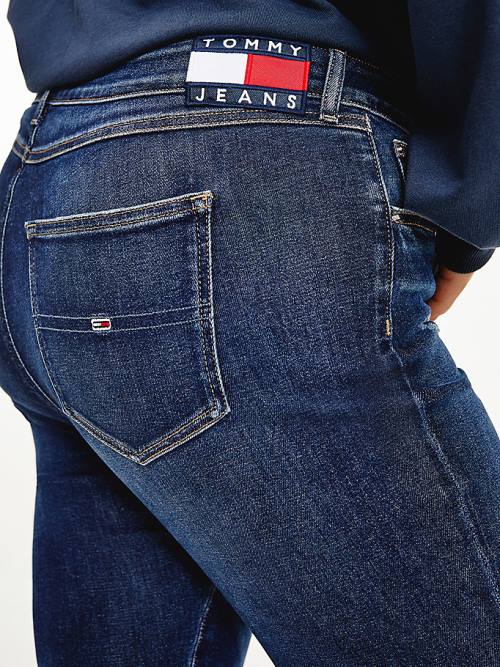 Denim Tommy Hilfiger Curve Melany Ultra High Rise Super Skinny Distressed Women's Jeans | TH784KPD