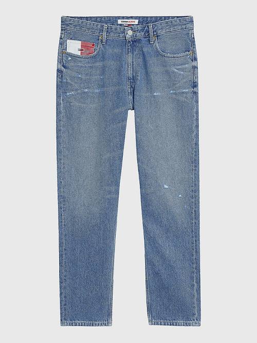 Denim Tommy Hilfiger Dad Regular Tapered Faded Distressed Men's Jeans | TH631TGO