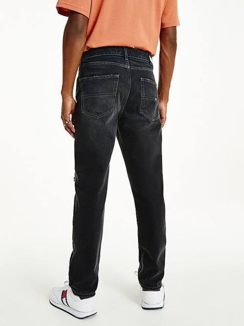 Denim Tommy Hilfiger Dad Tapered Distressed Black Men's Jeans | TH462LPR