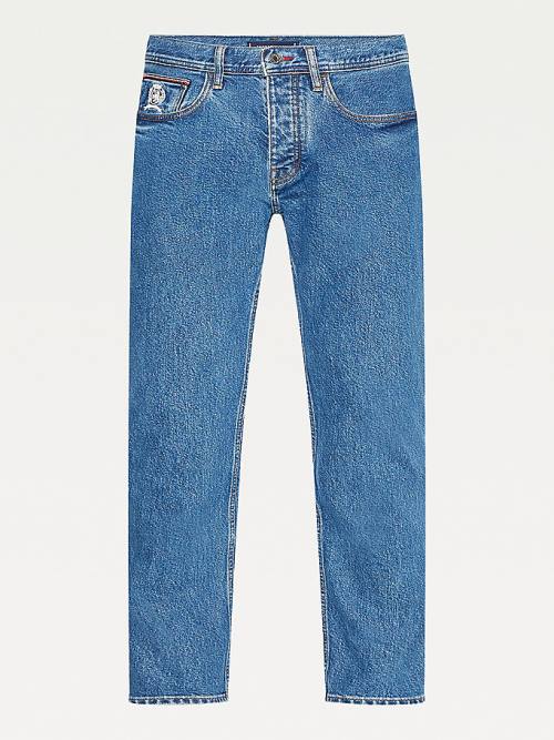 Denim Tommy Hilfiger Denton Straight Crest Men's Jeans | TH587AGF