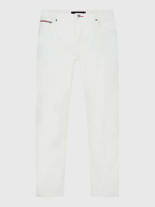 Denim Tommy Hilfiger Denton Straight White Men's Jeans | TH824IUQ