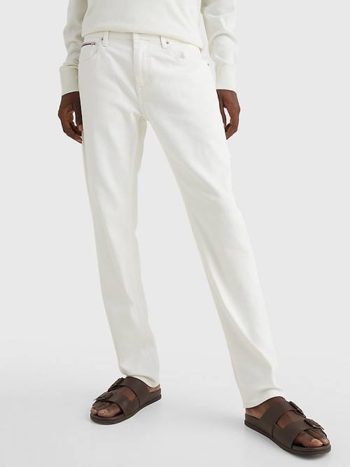 Denim Tommy Hilfiger Denton Straight White Men\'s Jeans | TH824IUQ