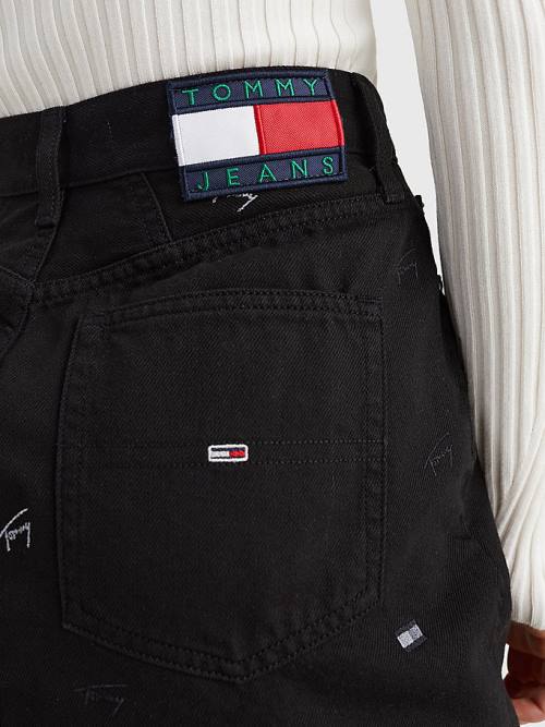 Denim Tommy Hilfiger Embroidery Denim Mini Women's Skirts | TH058AQR