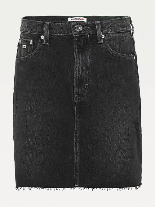 Denim Tommy Hilfiger Faded Denim Mom Women's Skirts | TH543MAS