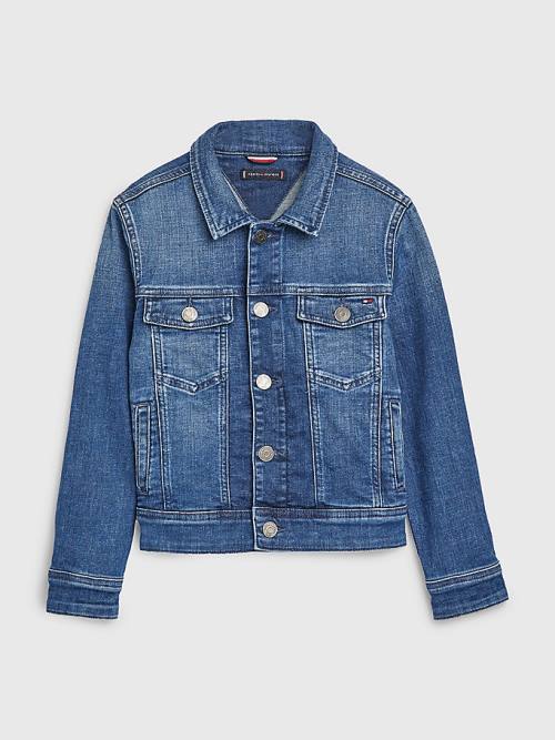 Denim Tommy Hilfiger Faded Denim Trucker Boys\' Jackets | TH231CNA