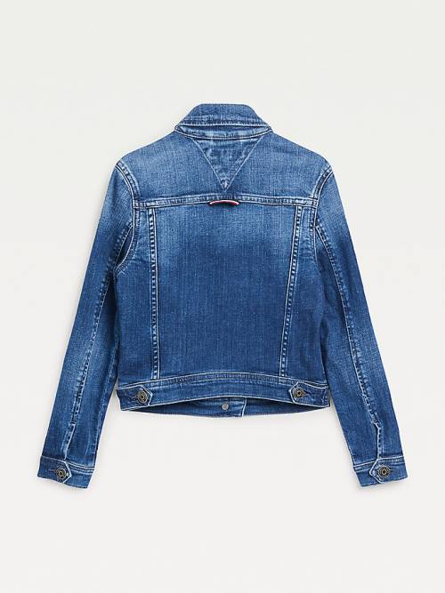 Denim Tommy Hilfiger Faded Denim Trucker Girls' Jackets | TH512BSQ