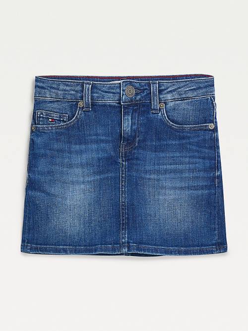 Denim Tommy Hilfiger Faded Regular Fit Denim Girls' Skirts | TH975GNV