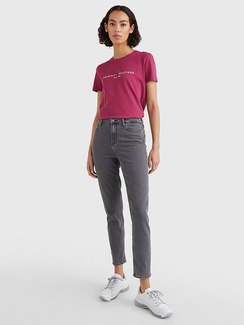 Denim Tommy Hilfiger Gramercy Mom High Rise Tapered Women's Jeans | TH241JEY