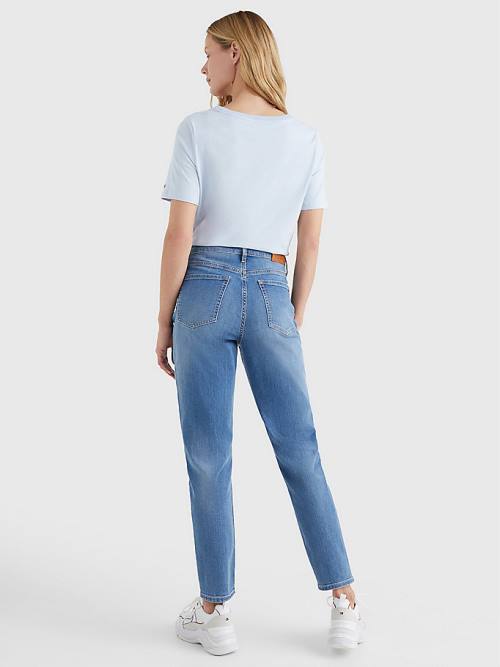 Denim Tommy Hilfiger Gramercy Mom High Rise Tapered Women's Jeans | TH574MPL