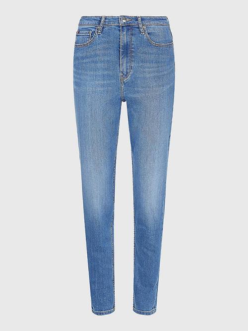 Denim Tommy Hilfiger Gramercy Mom High Rise Tapered Women's Jeans | TH574MPL