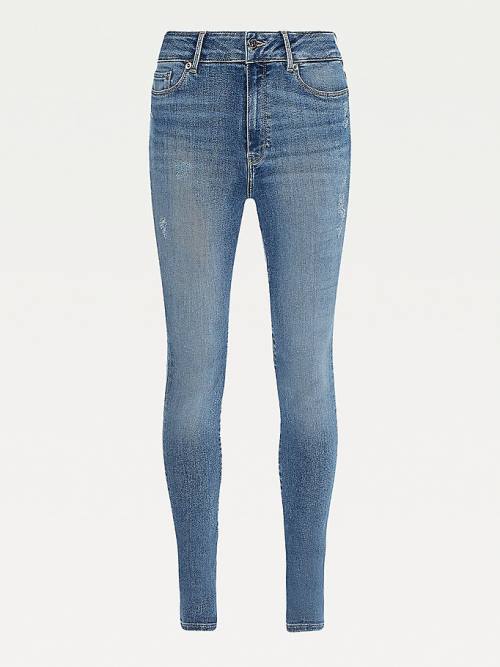 Denim Tommy Hilfiger Harlem High Rise Super Skinny Women's Jeans | TH851TSB