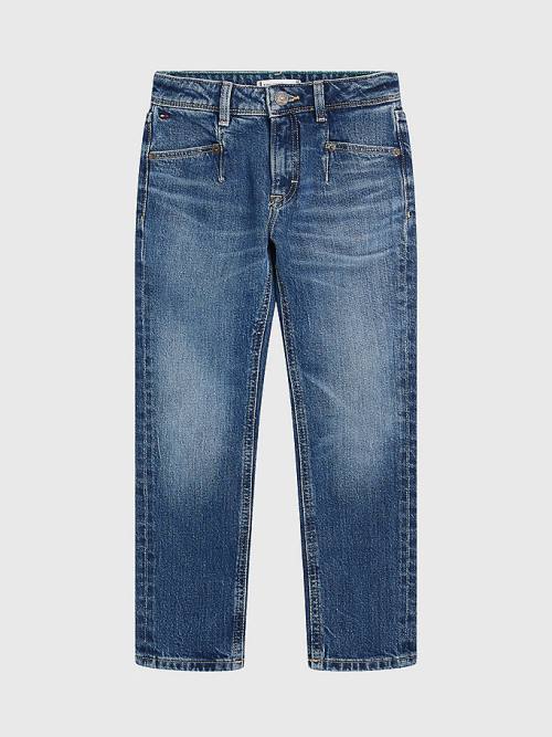 Denim Tommy Hilfiger Harper Straight Faded Girls\' Jeans | TH865BVH