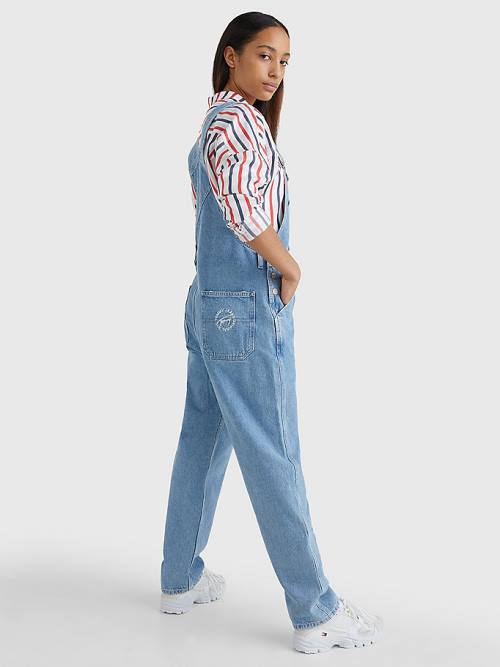 Denim Tommy Hilfiger Hemp Denim Dungarees Women's Jeans | TH034UOR