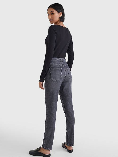 Denim Tommy Hilfiger High Rise Slim Black Women's Jeans | TH913WFL