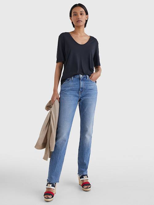 Denim Tommy Hilfiger High Rise Slim Faded Women's Jeans | TH306NZQ