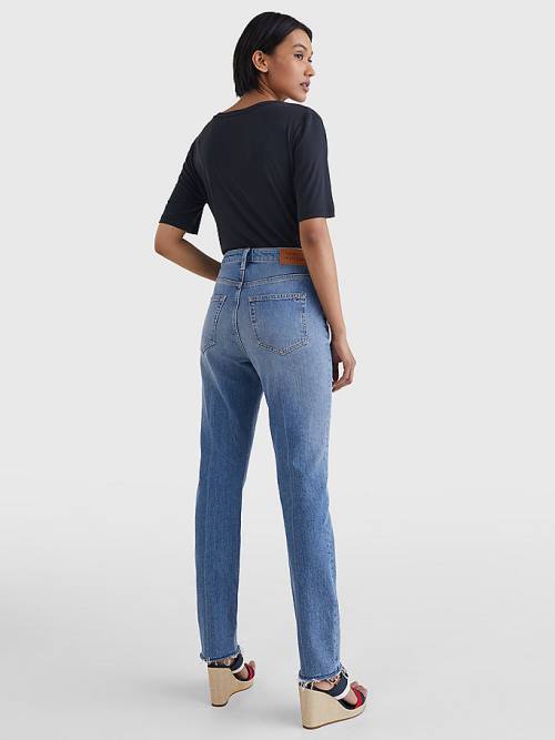 Denim Tommy Hilfiger High Rise Slim Faded Women's Jeans | TH306NZQ