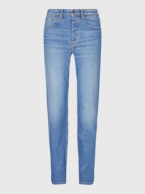 Denim Tommy Hilfiger High Rise Straight Faded Women's Jeans | TH682CAS