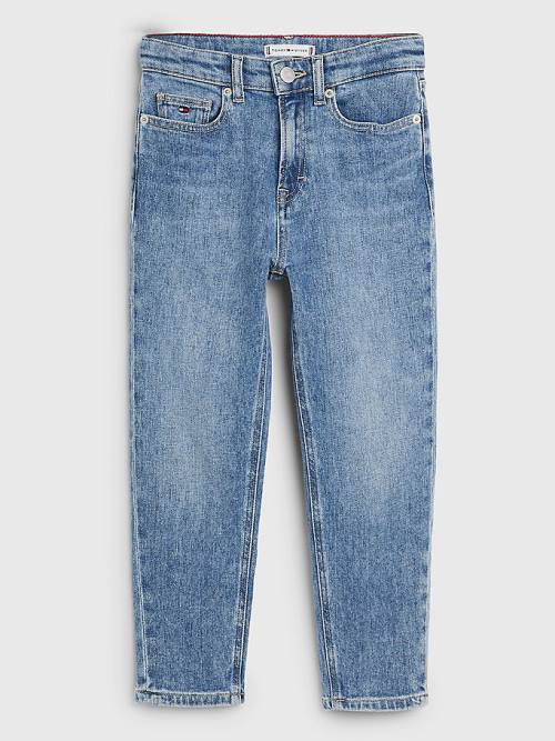 Denim Tommy Hilfiger High Rise Tapered Girls\' Jeans | TH691CSW