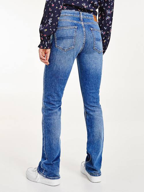 Denim Tommy Hilfiger Maddie Mid Rise Bootcut Faded Women's Jeans | TH168XWB