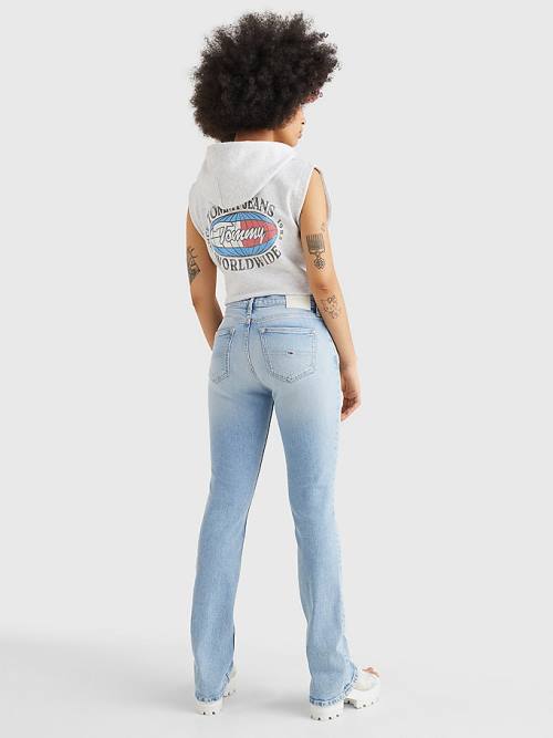 Denim Tommy Hilfiger Maddie Mid Rise Bootcut Faded Women's Jeans | TH704NEG