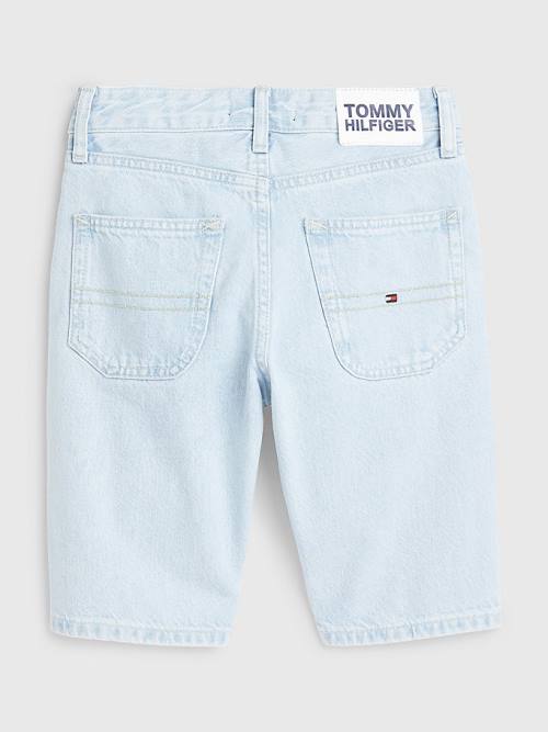 Denim Tommy Hilfiger Modern Straight Bleach Denim Shorts Boys' Pants | TH784YOF