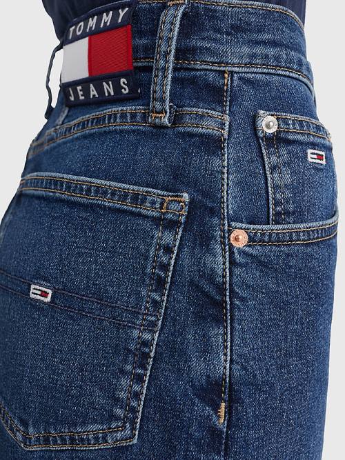 Denim Tommy Hilfiger Mom Ultra High Rise Tapered Faded Women's Jeans | TH084KLA