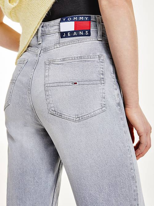 Denim Tommy Hilfiger Mom Ultra High Rise Tapered Faded Women's Jeans | TH460ZBF