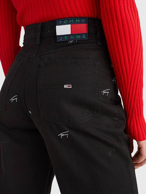 Denim Tommy Hilfiger Mom Ultra High Rise Tapered Embroidery Women's Jeans | TH539KJO