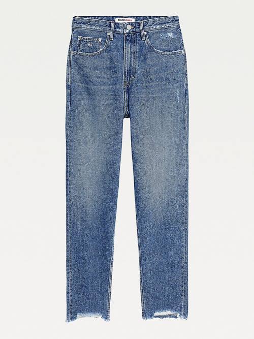 Denim Tommy Hilfiger Mom Ultra High Rise Tapered Hemp Women's Jeans | TH634HRI