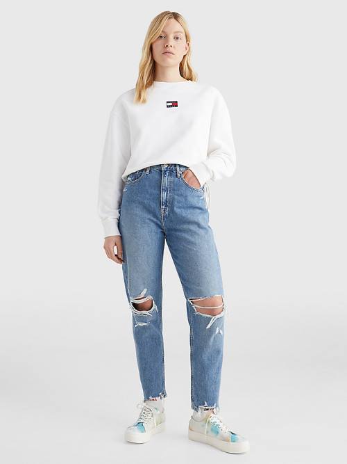 Denim Tommy Hilfiger Mom Ultra High Rise Tapered Hemp Women's Jeans | TH906AJU