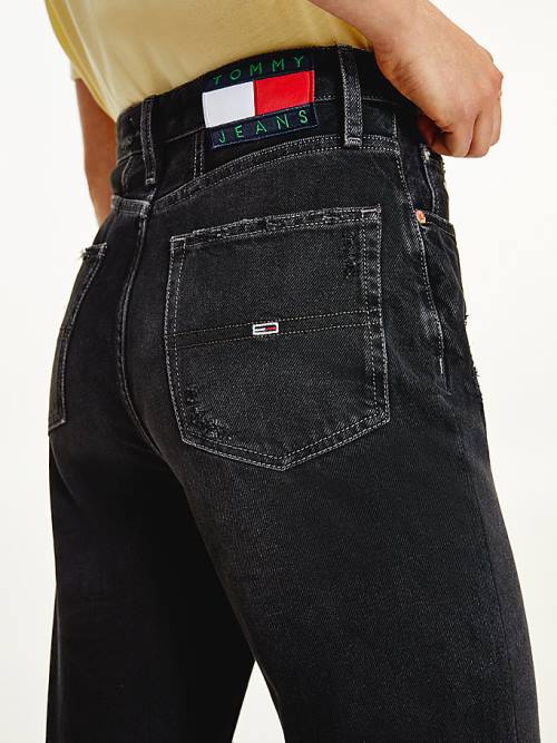 Denim Tommy Hilfiger Mom Ultra High Rise Tapered Black Women's Jeans | TH951RID