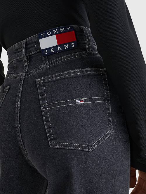 Denim Tommy Hilfiger Mom Ultra High Rise Tapered Black Women's Jeans | TH980JMS