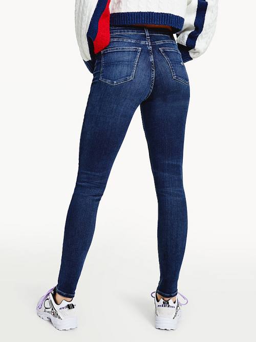 Denim Tommy Hilfiger Nora Mid Rise Skinny Women's Jeans | TH297EKR