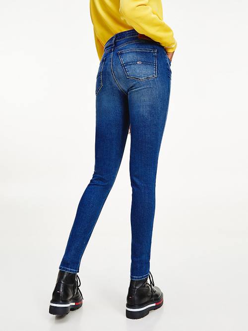 Denim Tommy Hilfiger Nora Mid Rise Skinny Faded Women's Jeans | TH524KYH