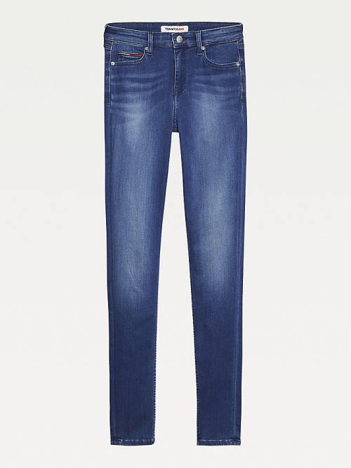 Denim Tommy Hilfiger Nora Mid Rise Skinny Faded Women's Jeans | TH524KYH