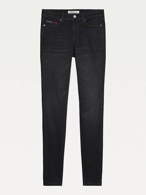 Denim Tommy Hilfiger Nora Mid Rise Skinny Black Women's Jeans | TH657YAF