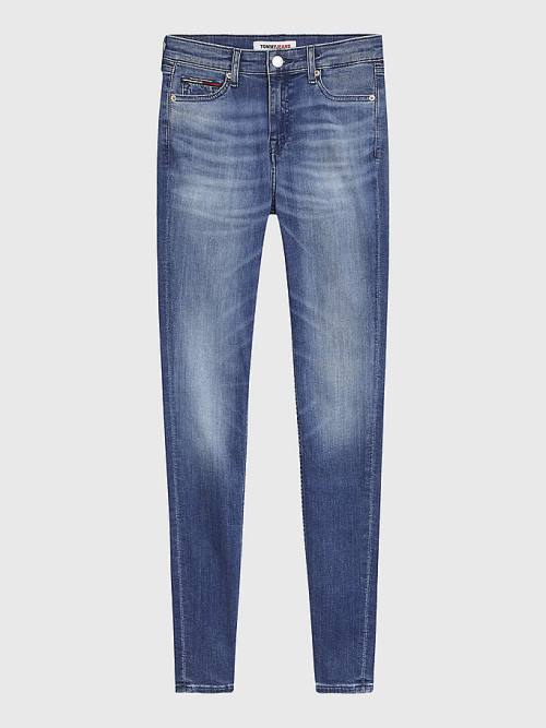 Denim Tommy Hilfiger Nora Mid Rise Skinny Faded Women\'s Jeans | TH964OPC