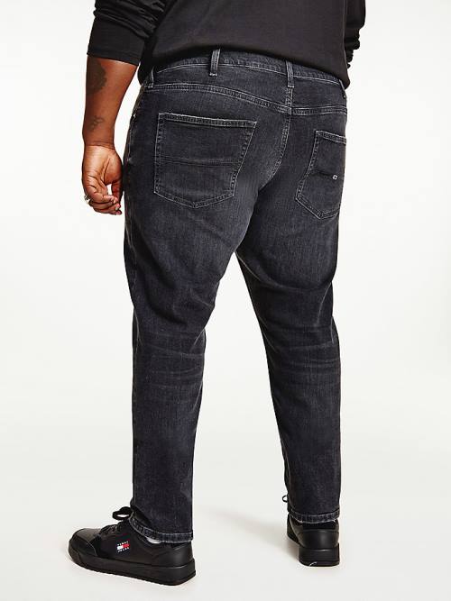 Denim Tommy Hilfiger Plus Simon Skinny Distressed Black Men's Jeans | TH314OWD