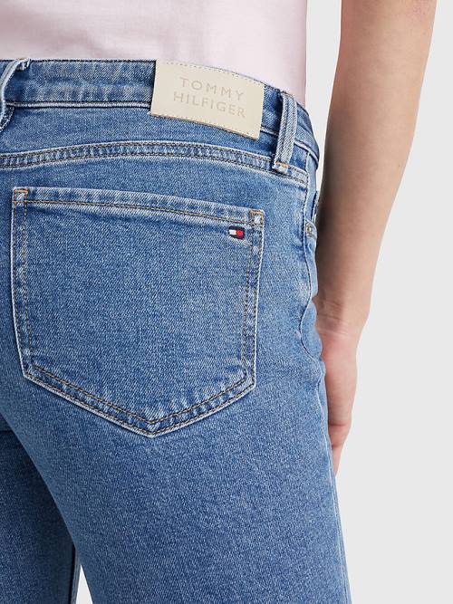 Denim Tommy Hilfiger Rome Mid Rise Straight Faded Women's Jeans | TH805XWJ