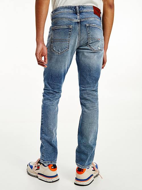 Denim Tommy Hilfiger Scanton Slim Distressed Faded Men's Jeans | TH076YWF