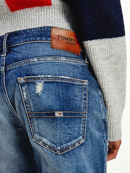 Denim Tommy Hilfiger Scanton Slim Distressed Faded Men's Jeans | TH542MCK