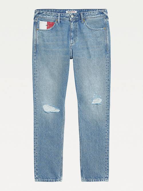 Denim Tommy Hilfiger Scanton Slim Distressed Hemp Men's Jeans | TH972ROH