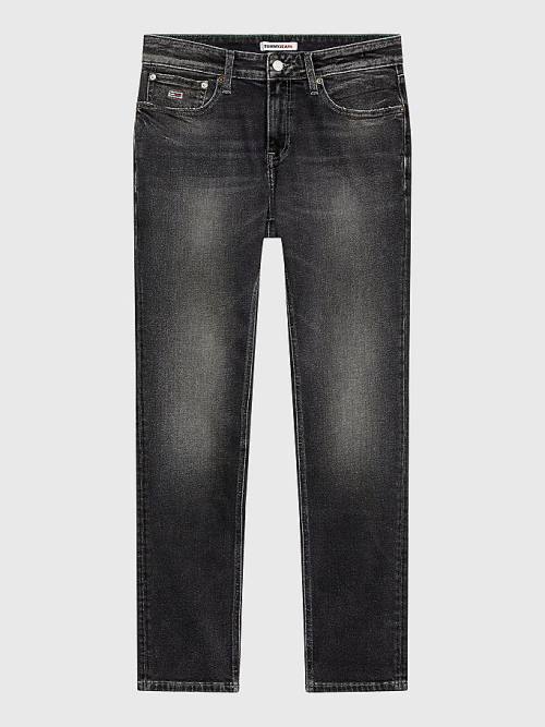 Denim Tommy Hilfiger Scanton Slim Faded Black Men's Jeans | TH136VLQ