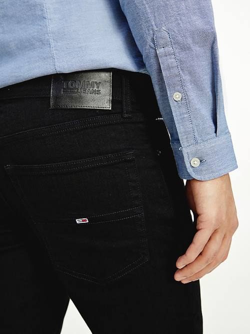 Denim Tommy Hilfiger Scanton Slim Fit Black Men's Jeans | TH748CQN