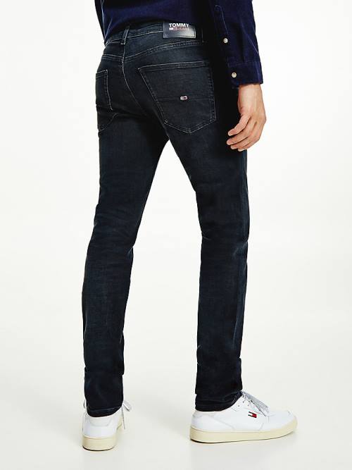 Denim Tommy Hilfiger Scanton Slim Fit Black Faded Men's Jeans | TH789HRJ