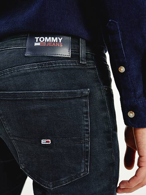 Denim Tommy Hilfiger Scanton Slim Fit Black Faded Men's Jeans | TH789HRJ