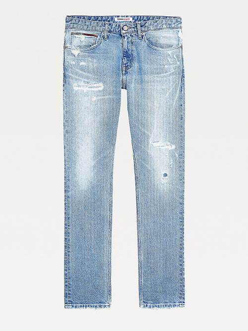 Denim Tommy Hilfiger Scanton Slim Fit Distressed Men's Jeans | TH147HRV