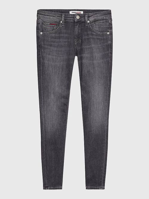 Denim Tommy Hilfiger Scarlett Low Rise Skinny Black Ankle Women's Jeans | TH126PUE