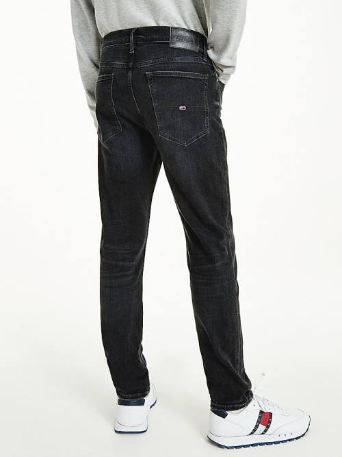 Denim Tommy Hilfiger Simon Skinny Distressed Black Men's Jeans | TH210NAZ