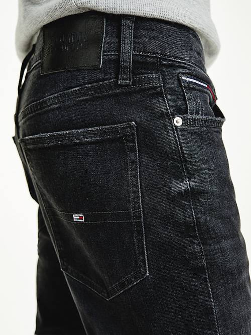 Denim Tommy Hilfiger Simon Skinny Distressed Black Men's Jeans | TH210NAZ